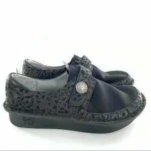 Alegria 38 shoes DEN 735 W platforms Black Leather Oxfords Shoes sticky straps